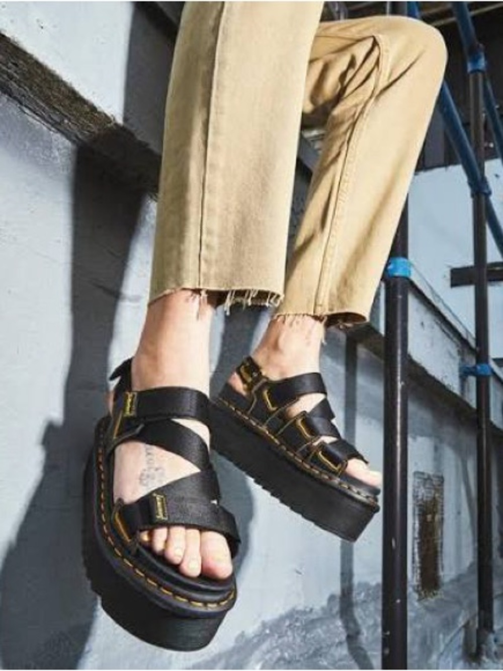 Dr. Martens Kimber Logo Strap Platform Sandals